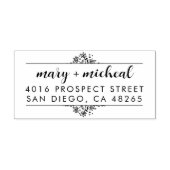 Couple Wedding Rücksendeadresse Elegant Minimalist Permastempel (Design)