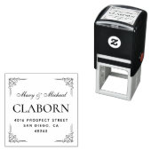 Couple Wedding Rücksendeadresse Elegant Minimalist Permastempel (Beispiel)