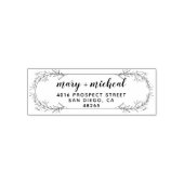 Couple Wedding Rücksendeadresse Elegant Minimalist Permastempel (Design)