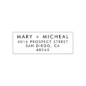 Couple Wedding Rücksendeadresse Elegant Minimalist Permastempel (Design)