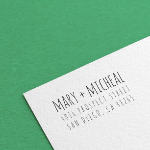 Couple Wedding Rücksendeadresse Elegant Minimalist Permastempel