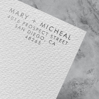 Couple Wedding Rücksendeadresse Elegant Minimalist Permastempel