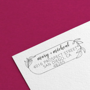 Couple Wedding Rücksendeadresse Elegant Minimalist Permastempel