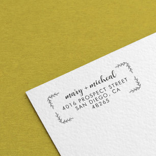 Couple Wedding Rücksendeadresse Elegant Minimalist Permastempel