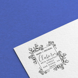 Couple Wedding Rücksendeadresse Elegant Minimalist Permastempel