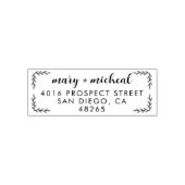Couple Wedding Rücksendeadresse Elegant Minimalist Permastempel (Design)