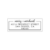 Couple Wedding Rücksendeadresse Elegant Minimalist Permastempel (Design)