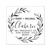 Couple Wedding Rücksendeadresse Elegant Minimalist Permastempel (Design)