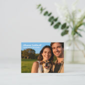 Couple with Dog Photographer Real Estate  Visitenkarte (Stehend Vorderseite)