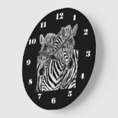Couple Zebra Clock Große Wanduhr (Winkel)