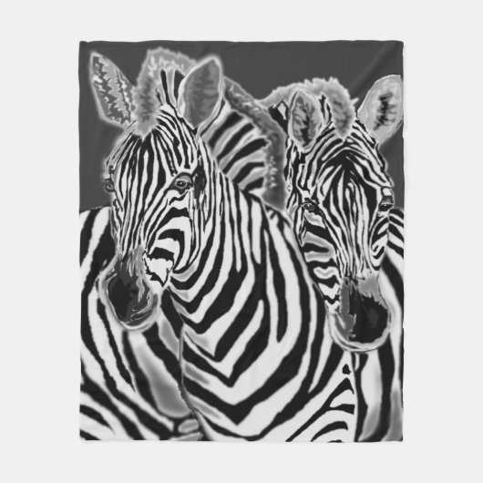 Couple Zebra Fleece Blanket (Vorderseite)