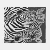 Couple Zebra Fleece Blanket (Vorderseite (Horizontal))