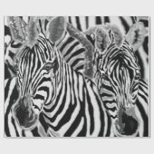 Couple Zebra Wrapping Paper Geschenkpapier (Flach)