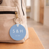 Couples Anniversary Watercolor Mountain Custom Schlüsselanhänger