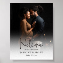 Couple's Baby Shower Personalisiert Foto Poster