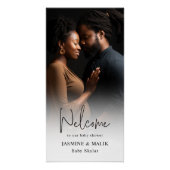 Couple's Baby Shower Personalisiertes Foto Poster (Vorderseite)