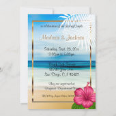 Couple's Brautparty Beach Style Einladung (Rückseite)