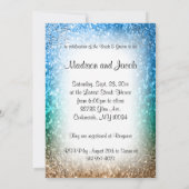 Couple's Brautparty in einem eleganten Beach Glitz Einladung (Rückseite)