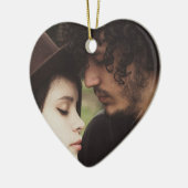 Couple's Christmas Foto Keepake Keramik Ornament (Links)