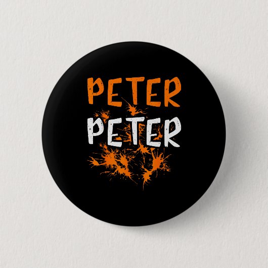 Couples Costume Peter Pumpkin Eater Splash Hallowe Button (Vorderseite)