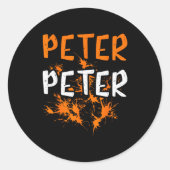 Couples Costume Peter Pumpkin Eater Splash Hallowe Runder Aufkleber (Vorderseite)
