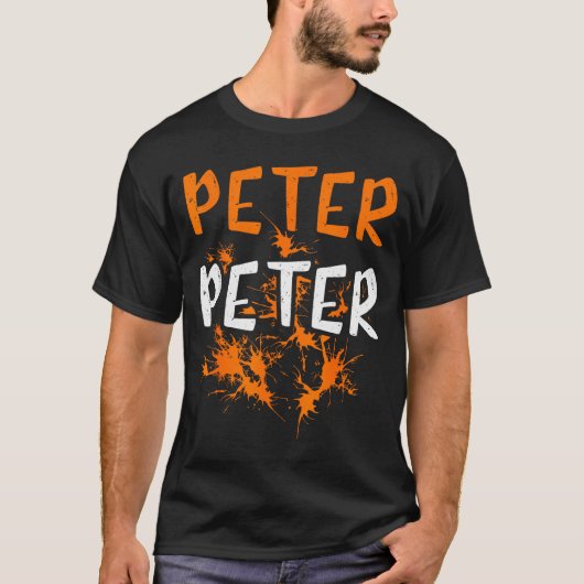 Couples Costume Peter Pumpkin Eater Splash Hallowe T-Shirt (Vorderseite)