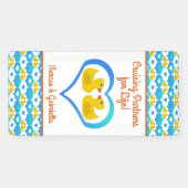 Couple's Cruising Ducks Cabin Door Magnet Banner (Horizontal)