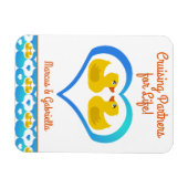 Couple's Cruising Ducks Names Cabin Door Magnet (Horizontal)
