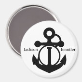 Couple's Custom I Initial Anchor Cruise Door Magnet (Vorderseite/Rückseite)