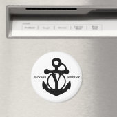 Couple's Custom Y Initial Anchor Cruise Door Magnet (In Situ (Geschirrspüler))