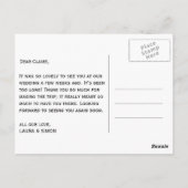 Couple's Cycle Wedding Danke Postcard Postkarte (Rückseite)