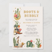 Couple's Dusche Western Einladung (Vorderseite)