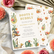 Couple's Dusche Western Einladung