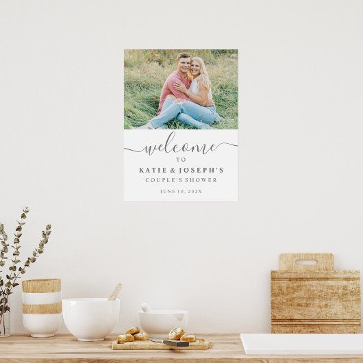 Couple's Dusche Willkommen Digital oder Poster (Küche)