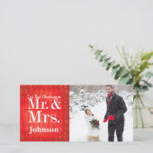 Couple's First Christmas Foto Weihnachtskarte Feiertagskarte (Stehend Vorderseite)