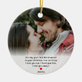Couples First Christmas Girlfriend Anniversary Keramik Ornament (Vorne)