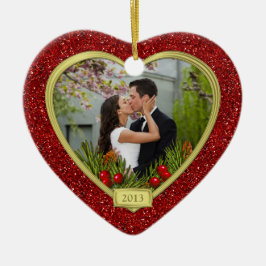 Couple's First Christmas Together Foto Weihnachten Keramikornament