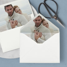 Couple's Foto Wedding Envelope Liner