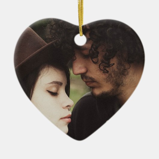 Couple's Foto Weihnachten Foto Ornament Keepake (Vorne)