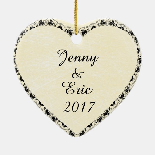 Couple's Foto Weihnachtsschmuck Keepake (Hinten)