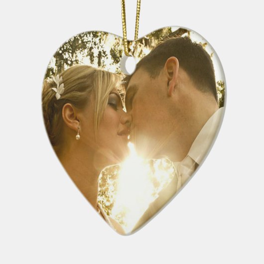 Couple's Foto Weihnachtsschmuck Keepake (Links)