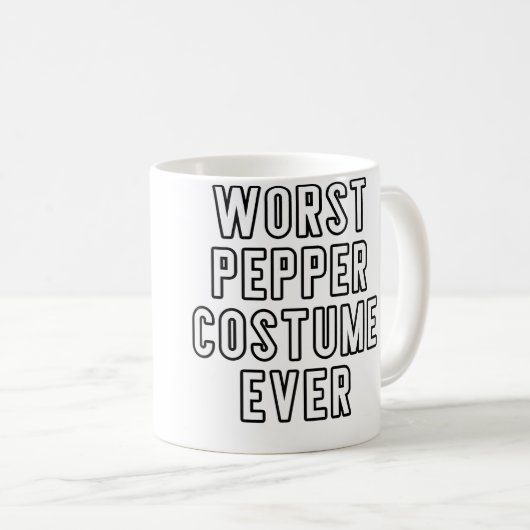 Couples Halloween Worst Pepper Ever Kaffeetasse (VorderseiteRechts)