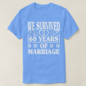 Couples Husband Wife, 60th Wedding Anniversary  T-Shirt (Design vorne)