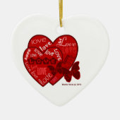 Couple's Liebe (Personalize) - Herzdekoration Keramik Ornament (Vorne)