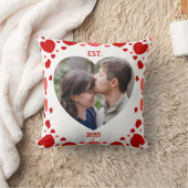 Couples Love Keepsake Heart Photo Throw Pillow Kissen (Decke)
