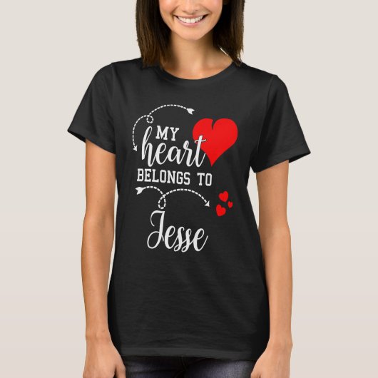 Couples Matching  My Heart Belong to Jesse  My Lov T-Shirt (Vorderseite)
