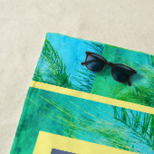 Couple's Monogram Palm Trees Beach Handtuch (Beispiel)