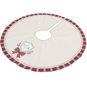 Couple's Monogram Wappen Bow Weihnachtsbaumrock Polyester Weihnachtsbaumdecke (Schrägansicht)