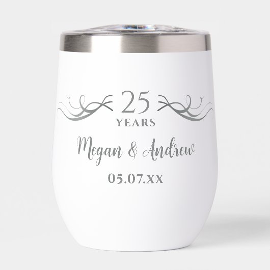 Couples Names 25th Wedding Anniversary Gift (Vorderseite)