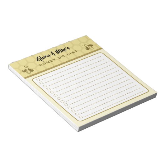 Couples Names Mini Honey Do List Notepad Notizblock (angewinkelt)